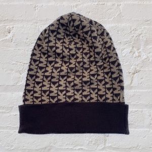 Michael Kors Brown and Beige Winter Hat